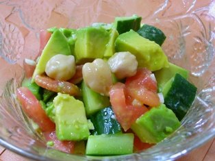 ひよこ豆と夏野菜のサラダ