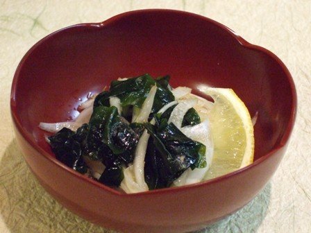 わかめと新たまねぎの酢の物2007.4.18