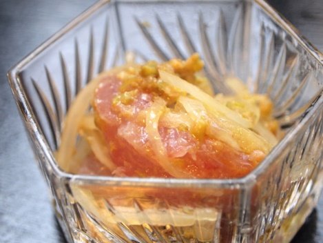 本鰹の和風ユッケ