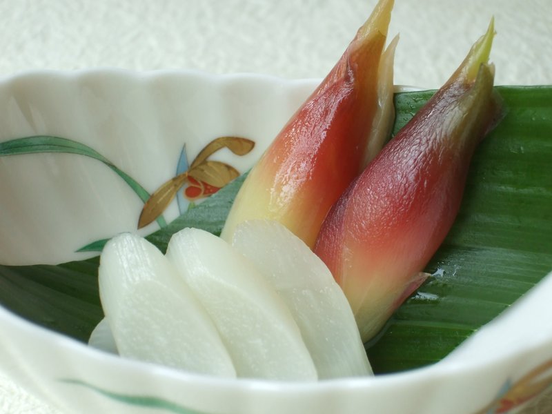うどと茗荷の甘酢漬け