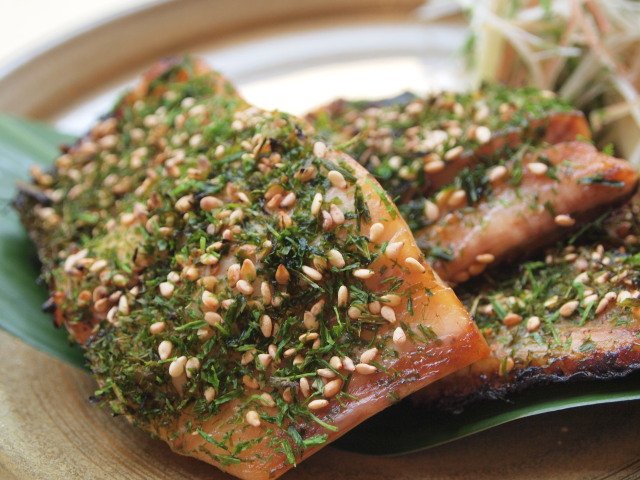 鯵の磯風味焼き
