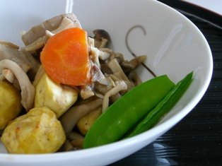 栗ときのこの蒸し煮